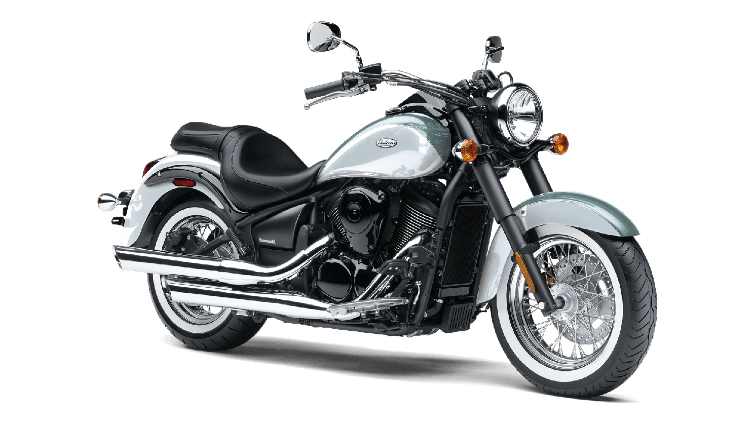 2020 Kawasaki VULCAN 900 CLASSIC Retro Blue/Pearl Blizzard White