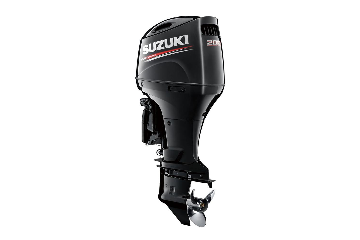 Suzuki DF200A 25" Shaft Length Remote Power Tilt and Trim Counter Rotation Black 2020
