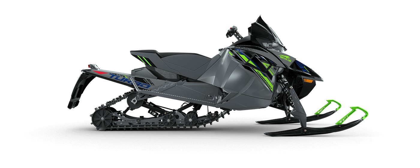 Arctic Cat ZR 9000 Thundercat 137 po/1,25 po Ripsaw II Bouton-poussoir électrique ARS II avec amortisseurs QS3 Charbon dynamique/Vert moyen/Bleu terre 2022