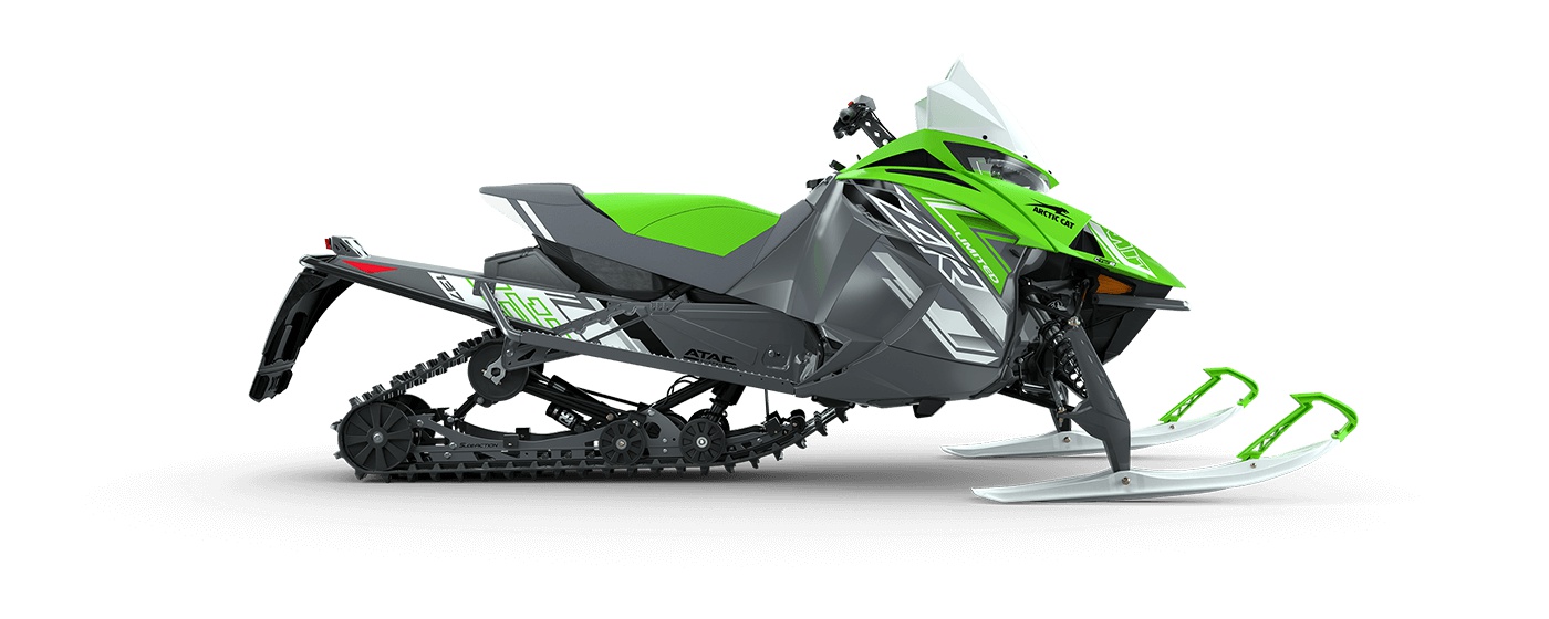 Arctic Cat ZR 8000 Limité Avec Atac 137 po/1,25 po Ripsaw II Bouton-poussoir électrique ARS II avec ATAC Charbon dynamique/Vert moyen 2022