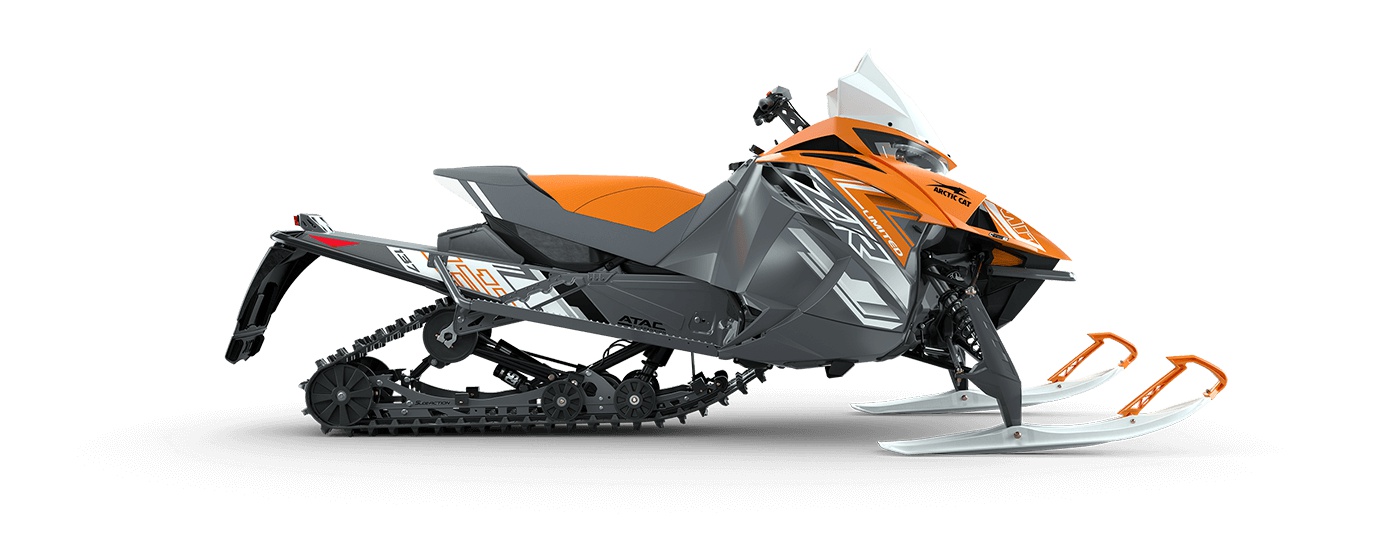 Arctic Cat ZR 8000 Limité Avec Atac 137 po/1,25 po Ripsaw II Bouton-poussoir électrique ARS II avec ATAC Charbon dynamique/orange 2022