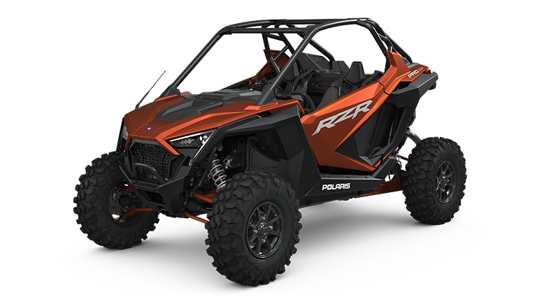 Front 3/4 view of the RZR PRO XP side-by-side.