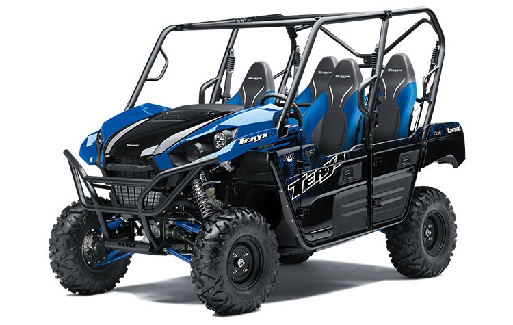 2022 Kawasaki TERYX4 Metallic Sierra Blue / Metallic Onyx Black