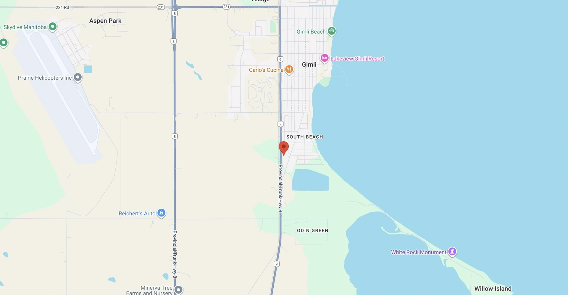 Gimli Snowmobile Centre Location En