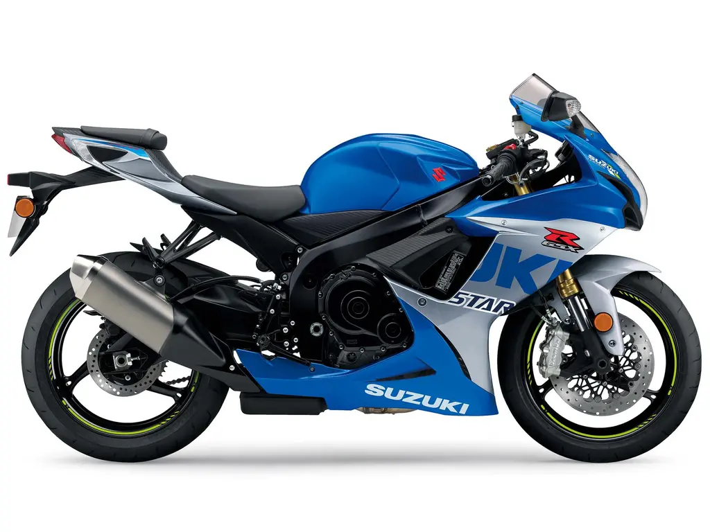 Suzuki GSX-R750 Bleu Triton Métallique / Argent Mystique Métallique 2021