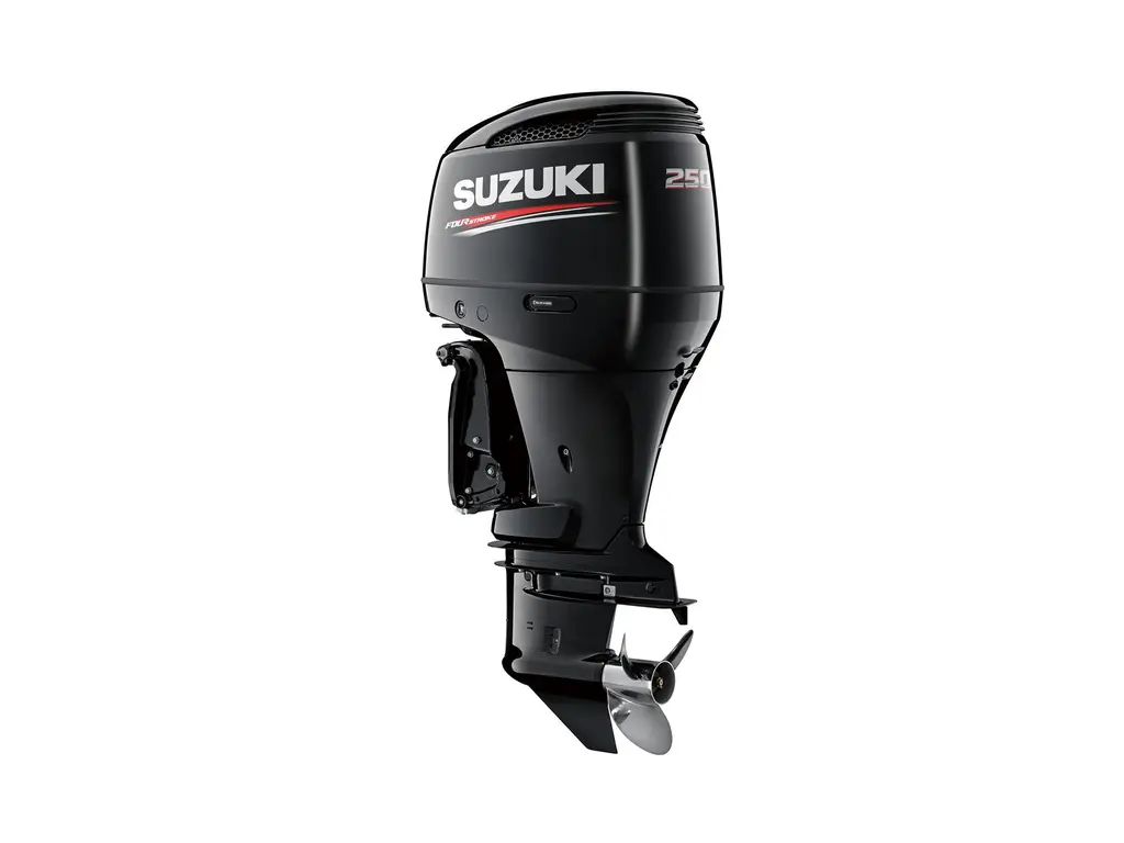  Suzuki DF250 25" Shaft Length Remote Power Tilt and Trim Counter Rotation Black