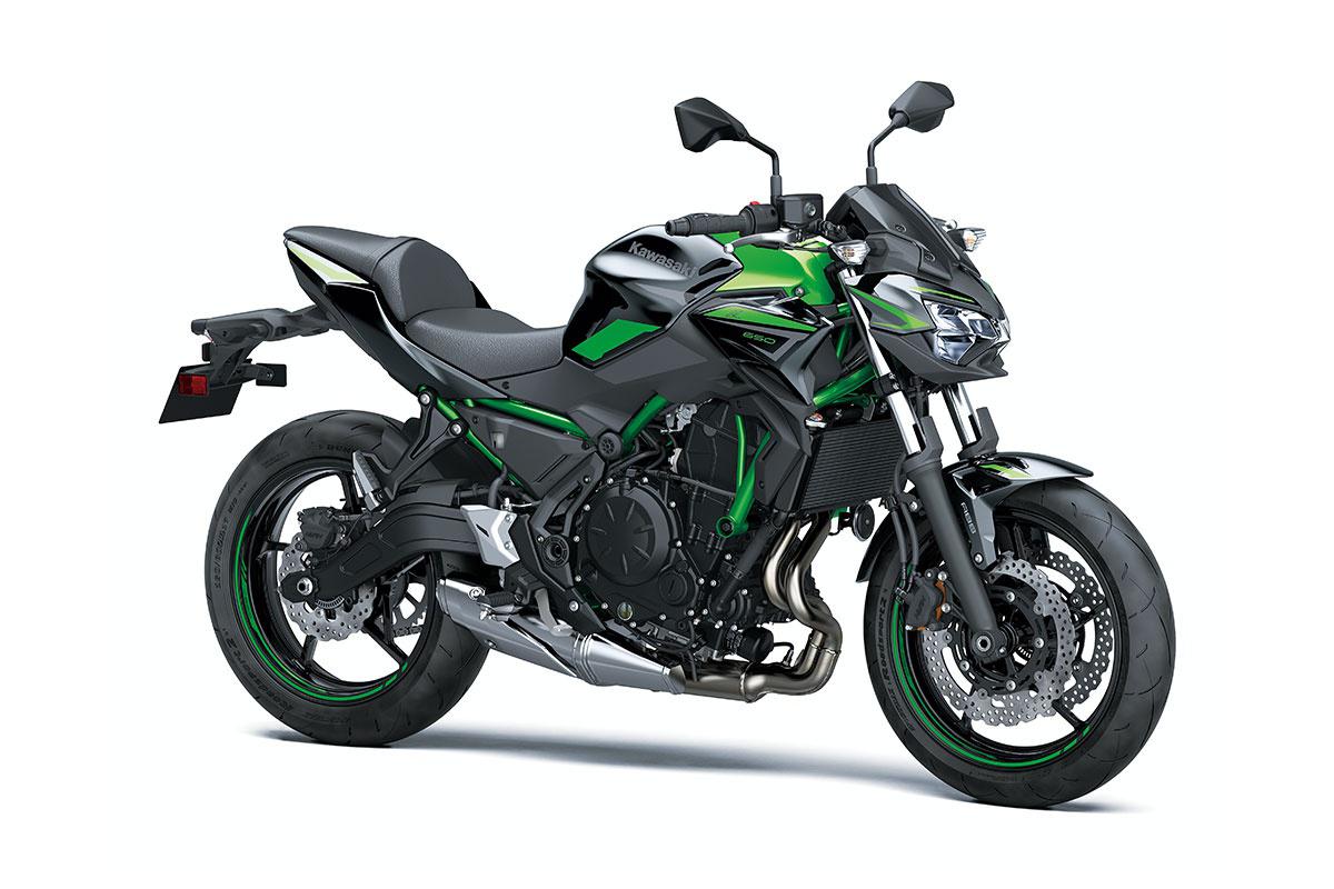 2022 Kawasaki Z650 Candy Lime Green / Metallic Spark Black