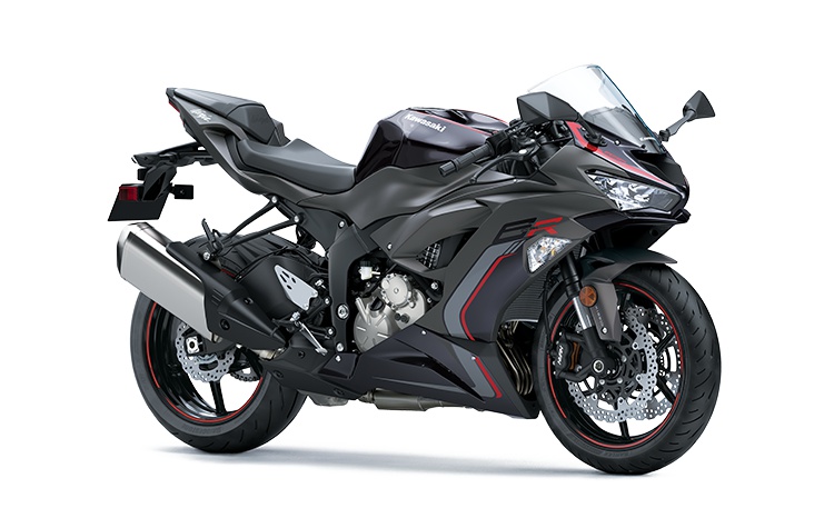Kawasaki NINJA ZX-6R Gris Graphène Mat Métallisé / Noir Diablo Métallisé 2022