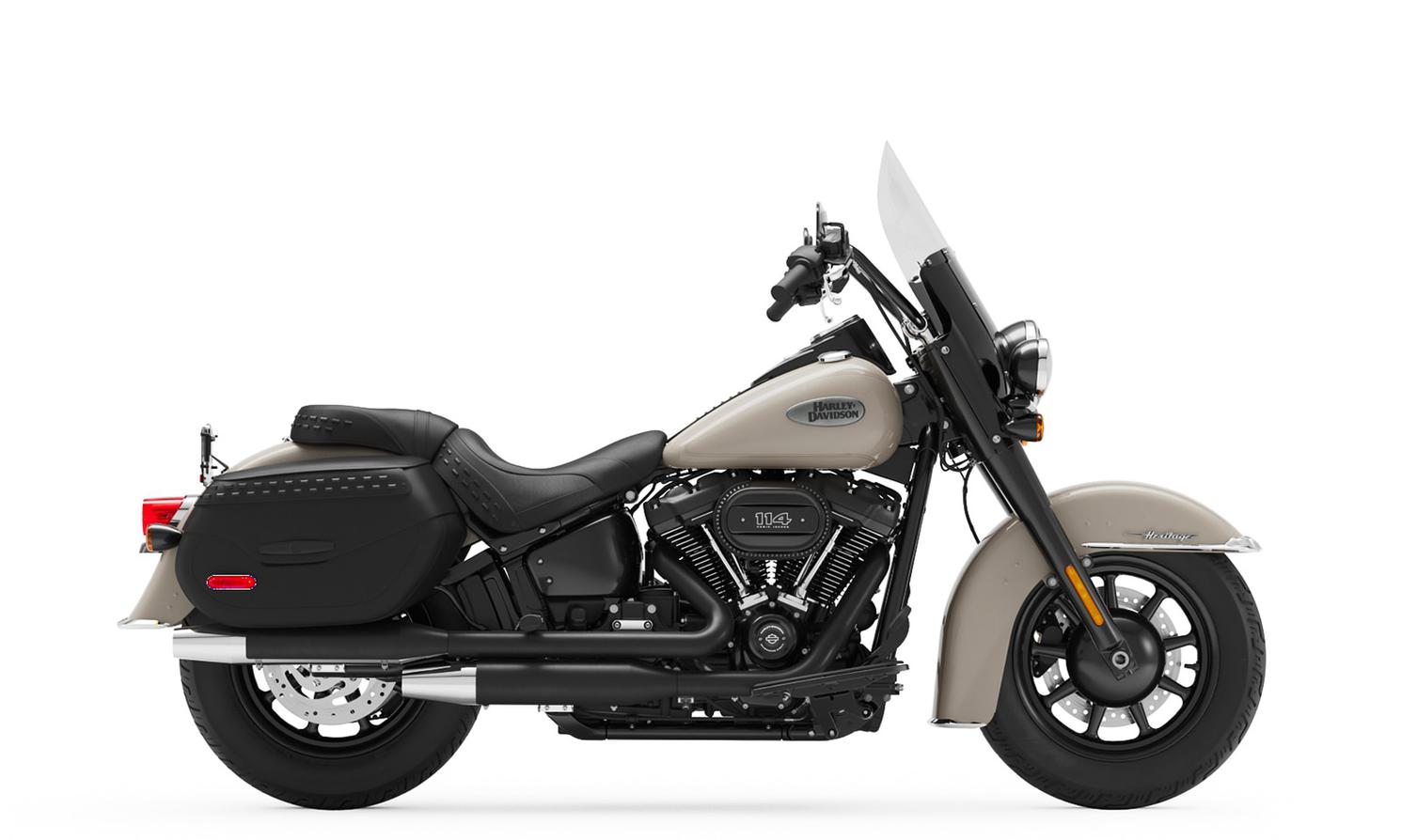 Harley-Davidson Heritage Classic White Sand Pearl (Black Finish w/ Cast Wheels) 2022
