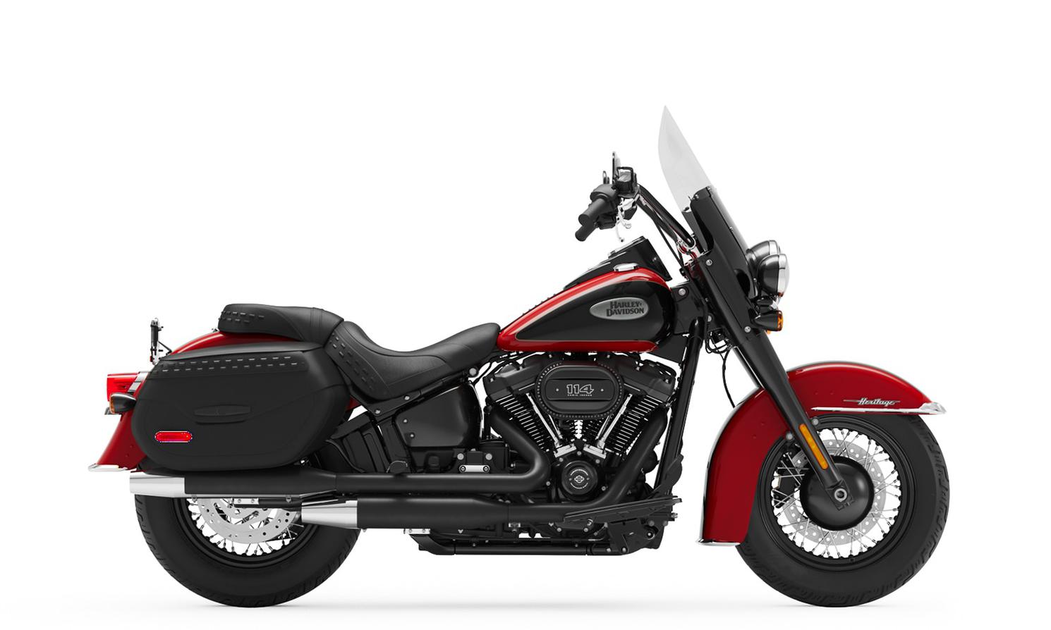 Harley-Davidson Heritage Classic Redline Red/Vivid Black (Black Finish w/ Laced Wheels) 2022