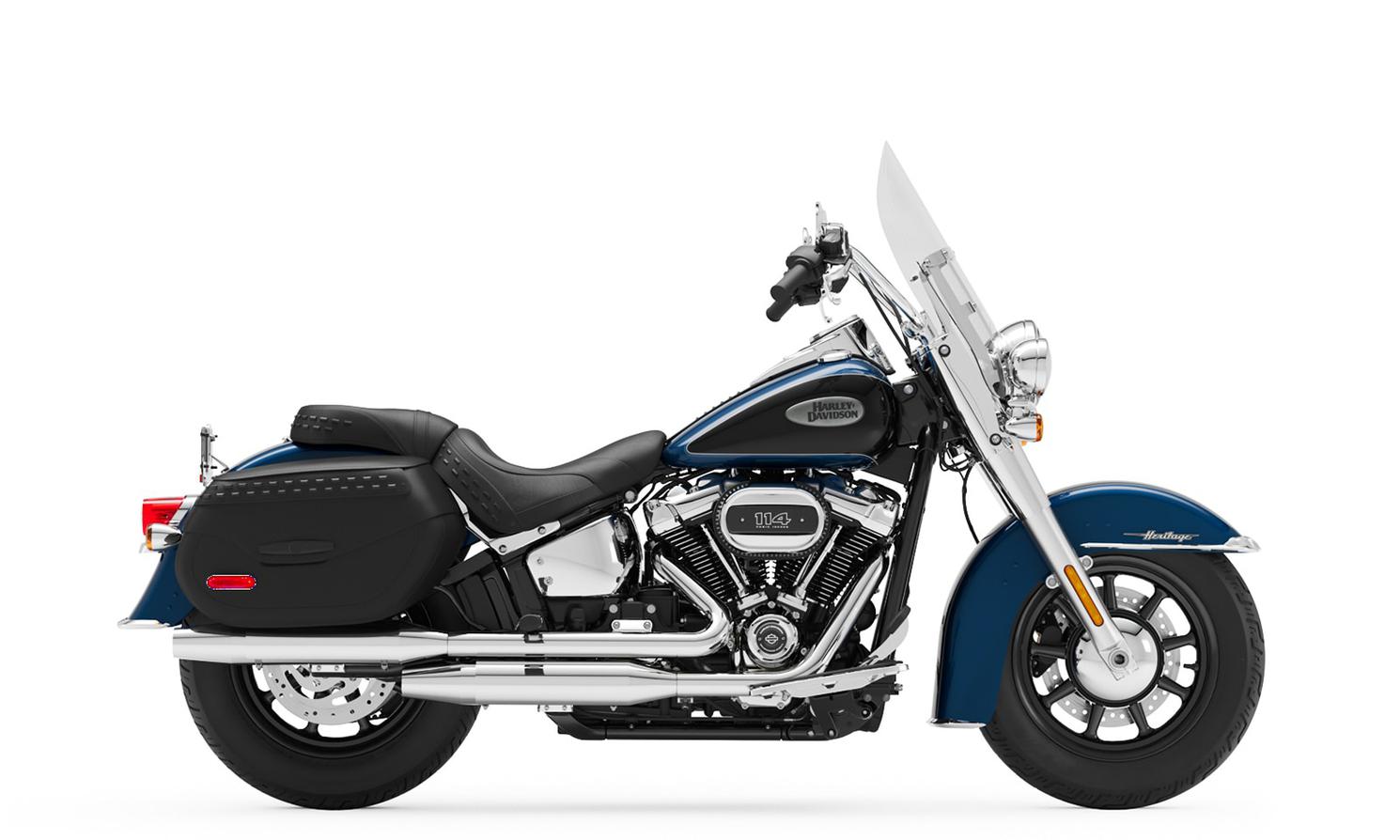Harley-Davidson Heritage Classic Reef Blue/Vivid Black (Chrome Finish w/ Cast Wheels) 2022