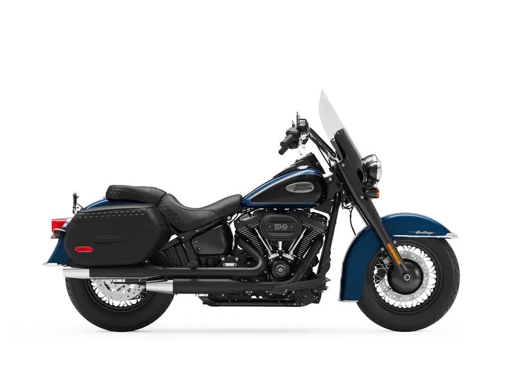 2022 Harley-Davidson Heritage Classic Reef Blue/Vivid Black (Black Finish w/ Laced Wheels)