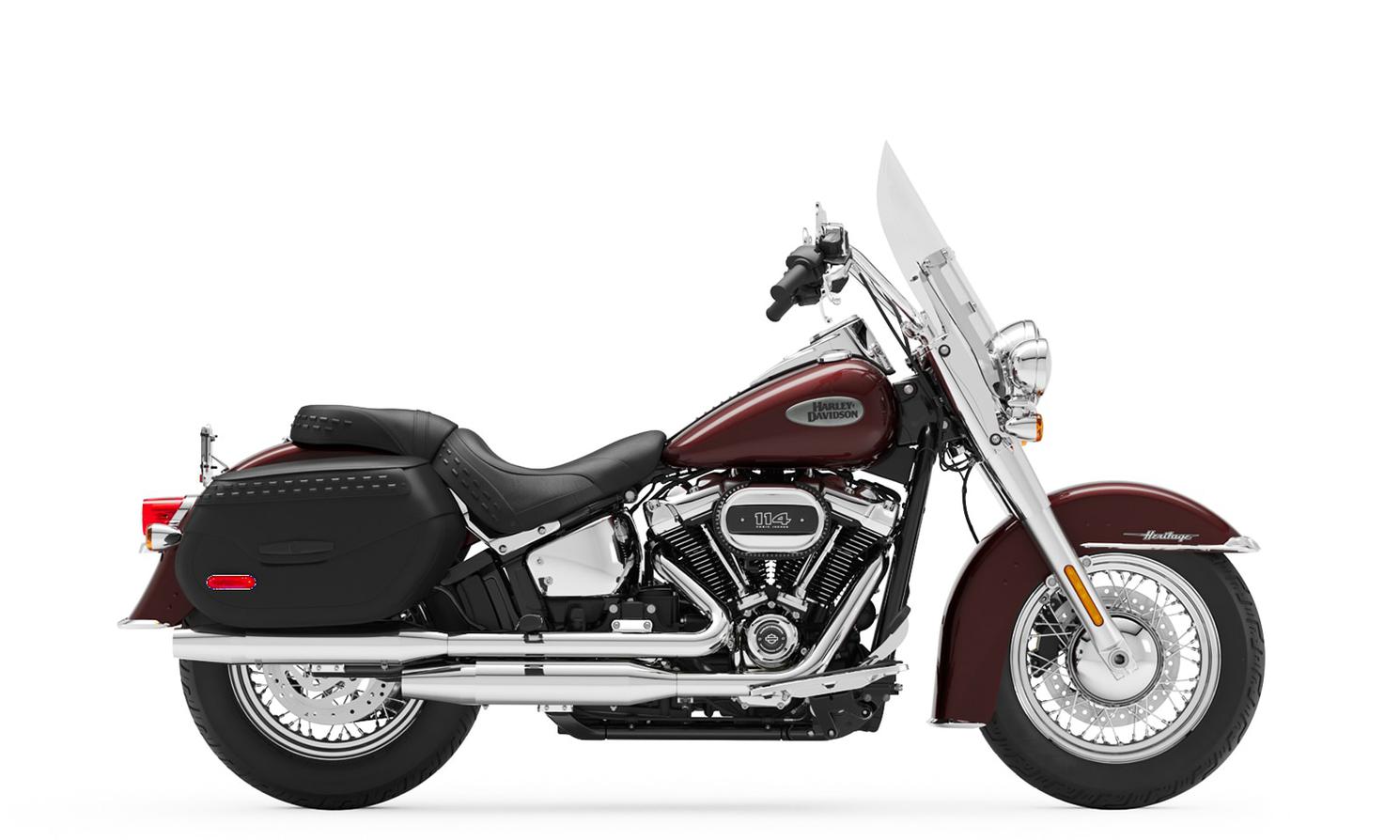 Harley-Davidson Heritage Classic Midnight Crimson (Chrome Finish w/ Laced Wheels) 2022