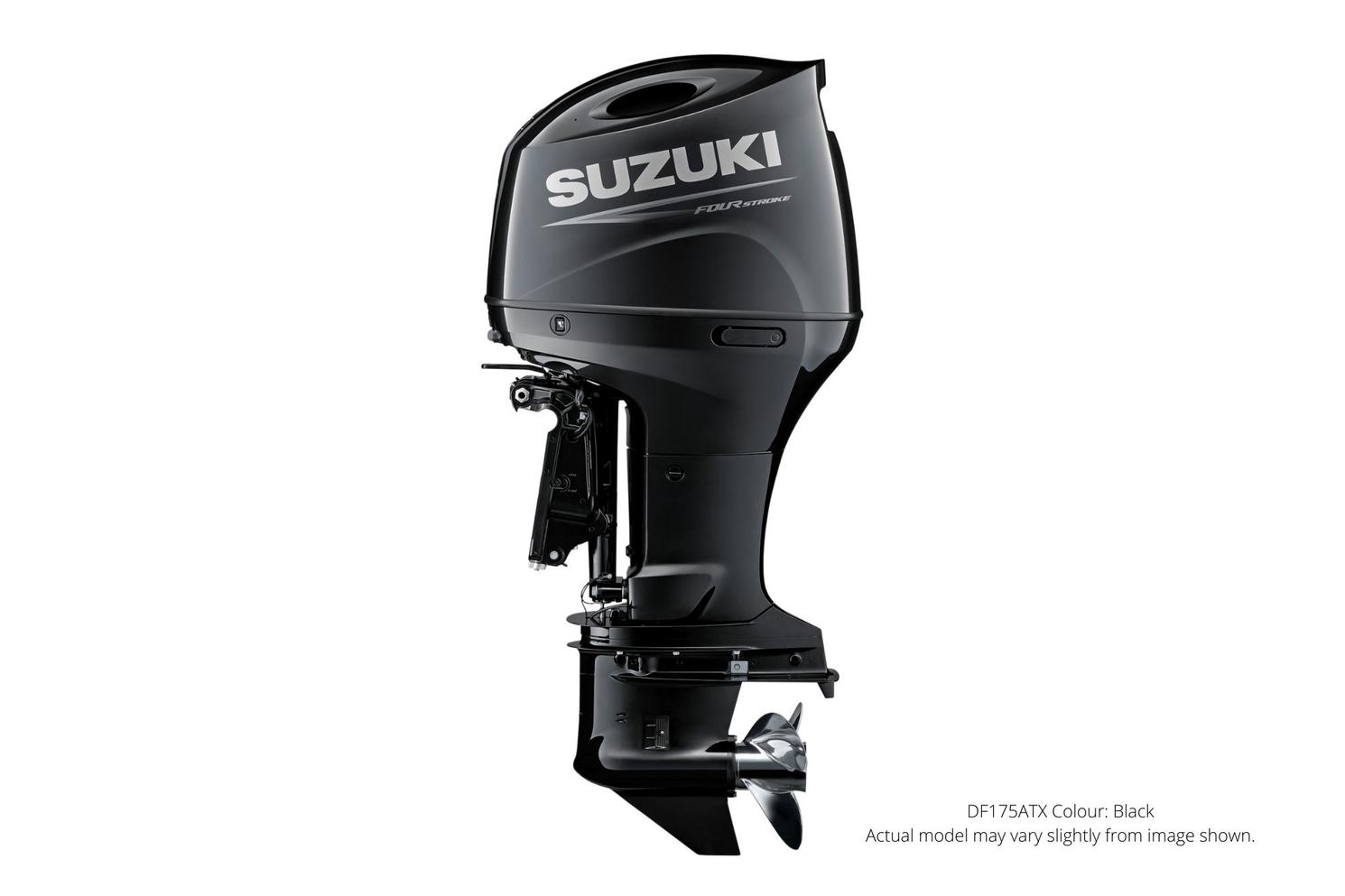 Suzuki DF175A Noir, Électrique, 25" longueur de l’arbre, Alimentation à distance Inclinaison et garniture 2022