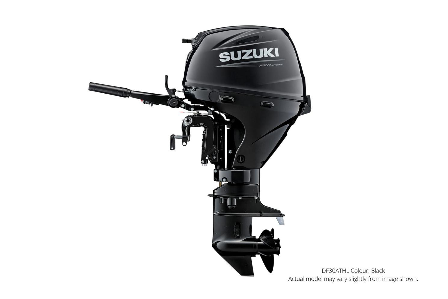Suzuki DF30A Noir, Électrique, 20" Entraînement de l’arbre, Remote, Puissance Inclinaison et garniture 2022
