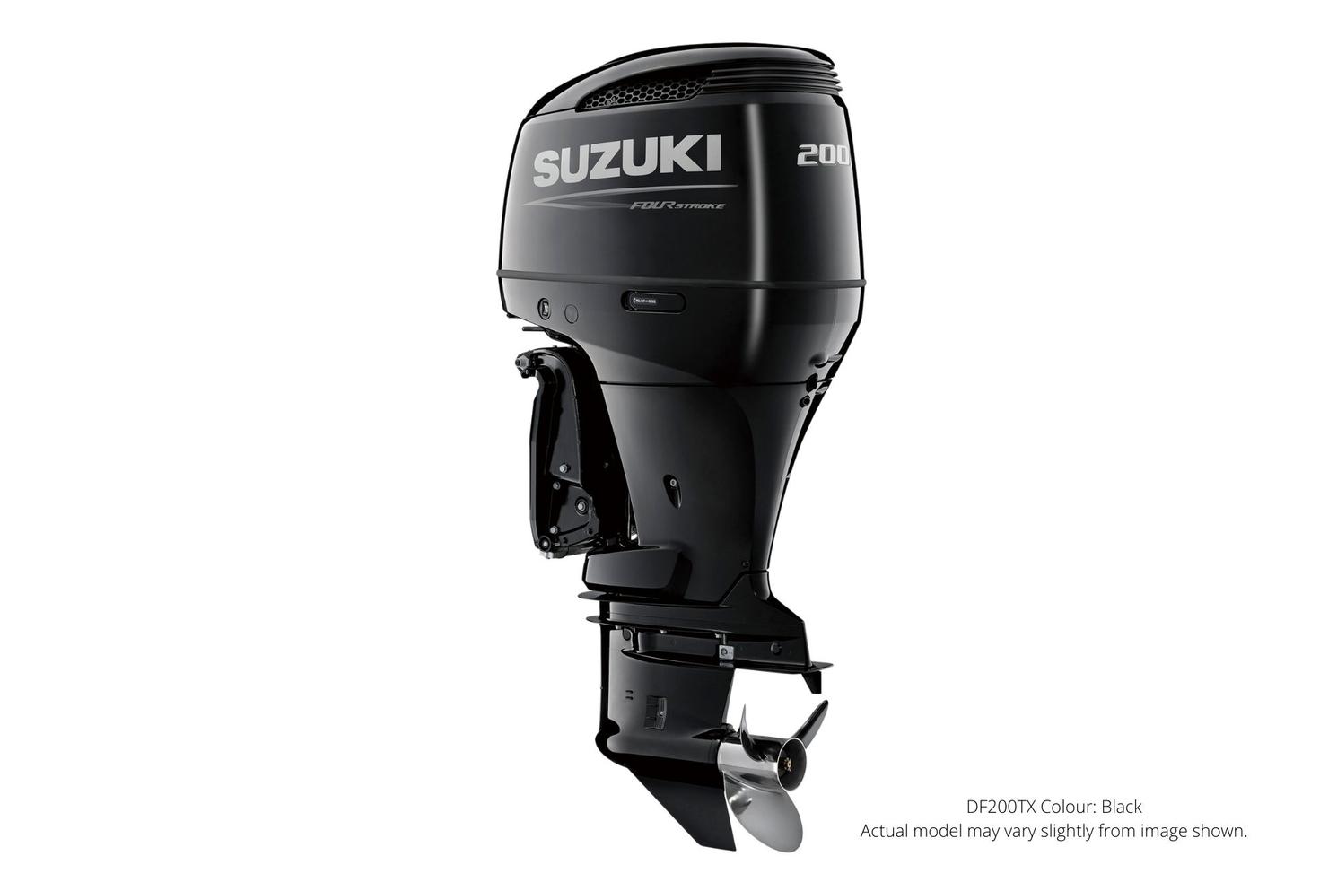 Suzuki DF200A Noir, Électrique, 20″ Longueur de l’arbre, Alimentation à distance Inclinaison et garniture 2022