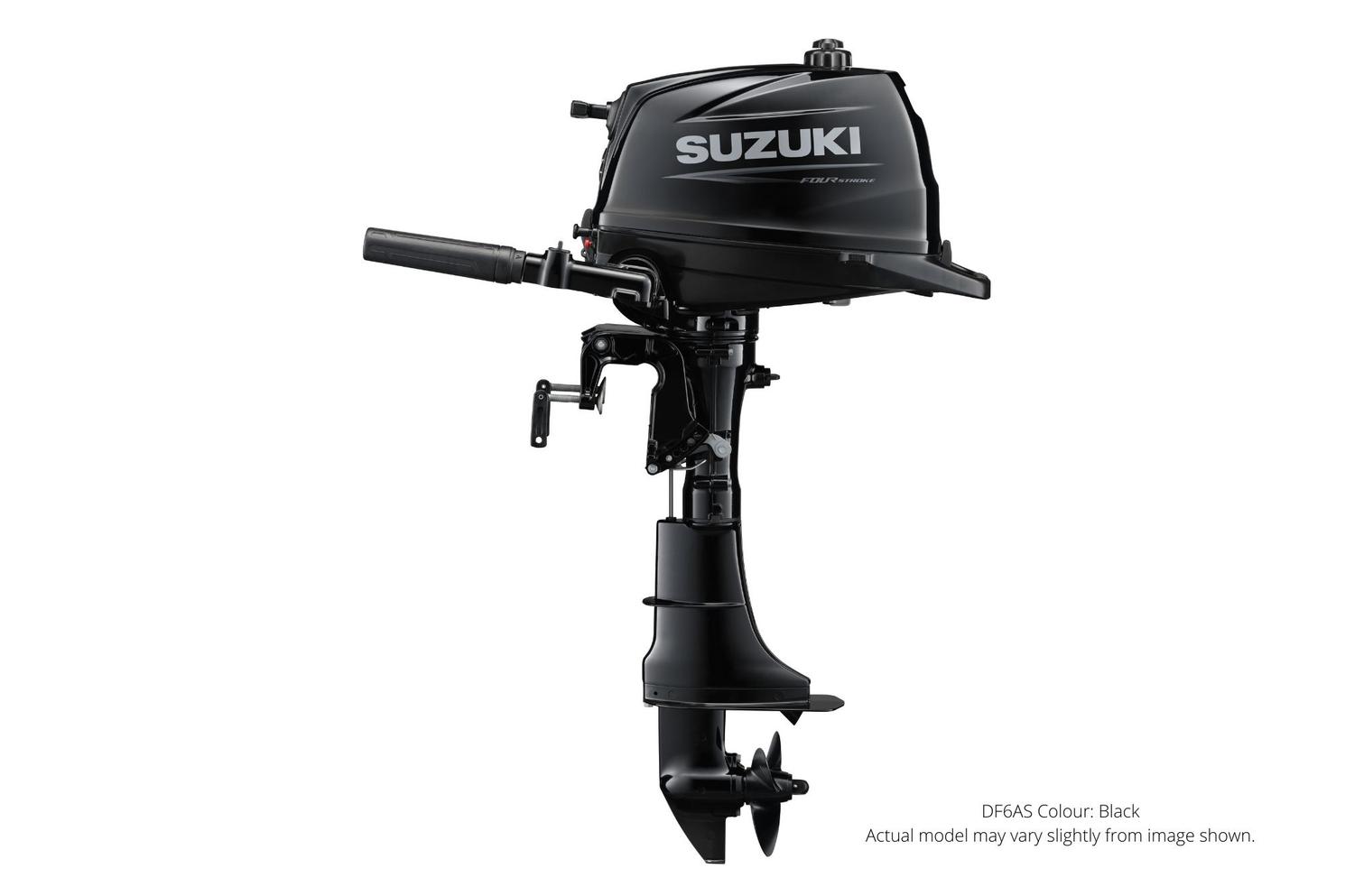 Suzuki DF6A Noir, Manuel, 20" Longueur de l’arbre, Tiller Manuel Garniture 2022