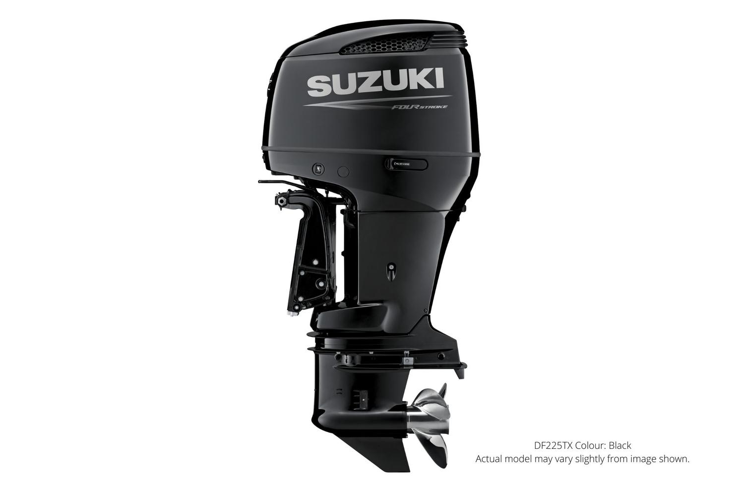 Suzuki DF225 Noir, Électrique, 25"haft Length, Alimentation à distance Inclinaison et garniture , Counter Rotation 2022