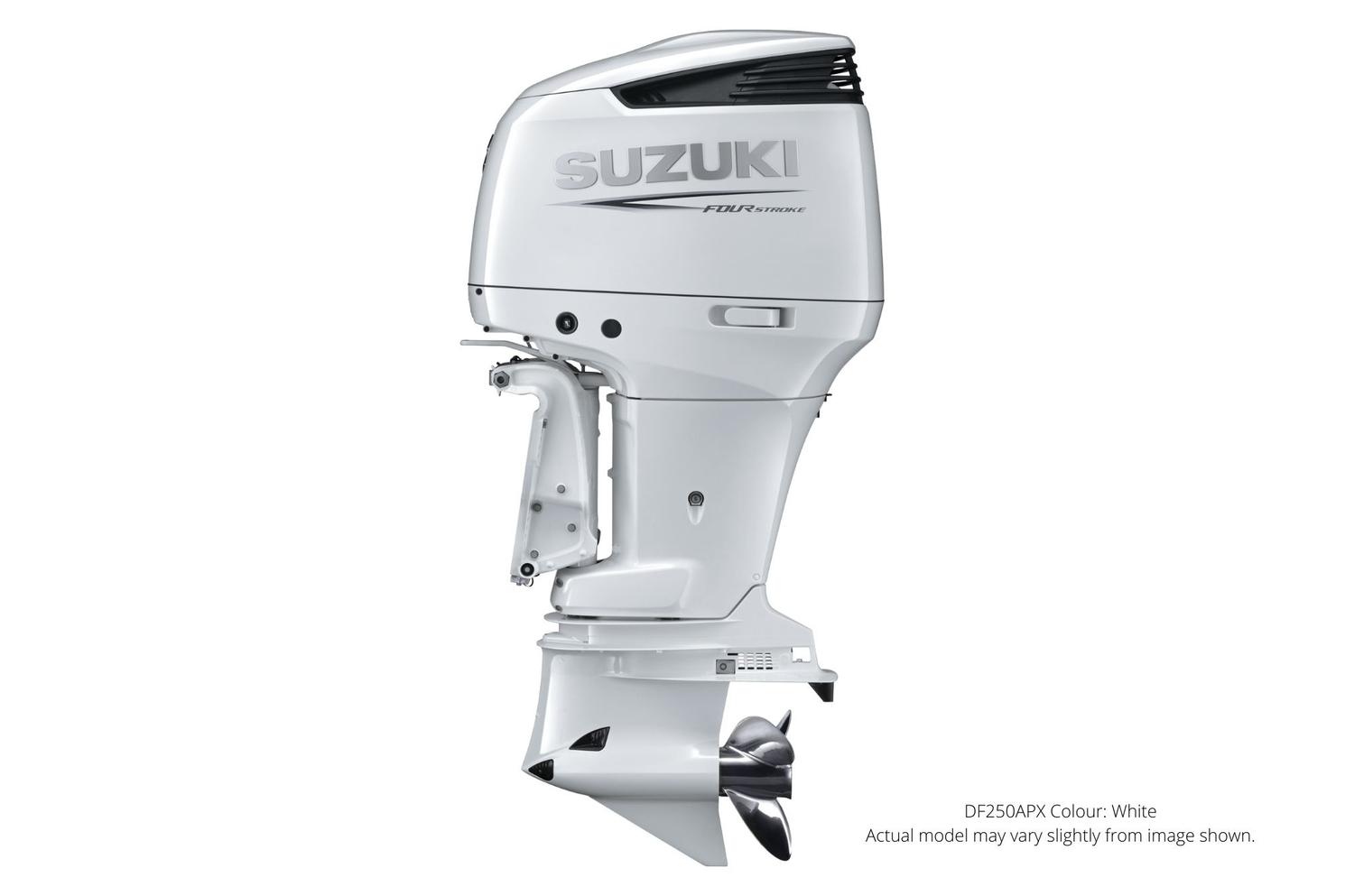 2022 Suzuki DF250AP White, Electric 25" Shaft Length Suzuki Select Rotation