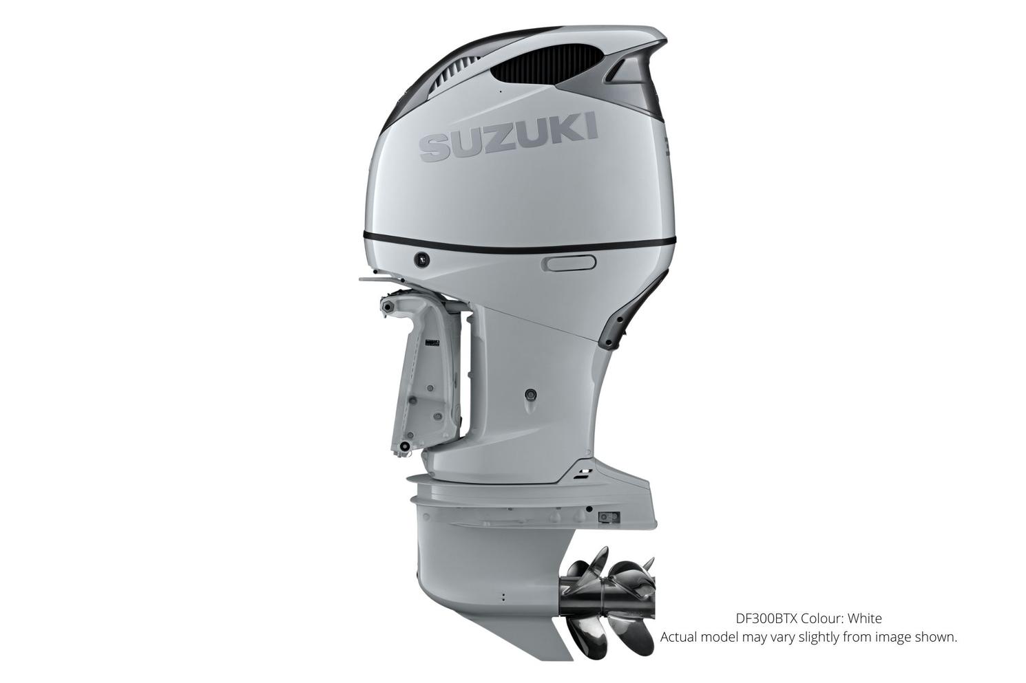 Suzuki DF300B Blanc, Électrique, 30″ Longueur de l’arbre, Double prop 2022