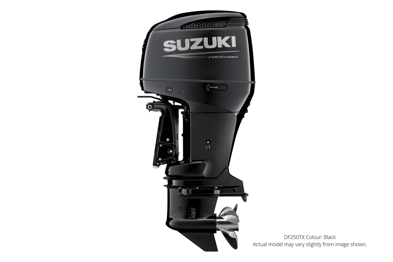 Suzuki DF250 Noir, Électrique, 30" Longueur de l’arbre, Alimentation à distance Inclinaison et garniture 2022