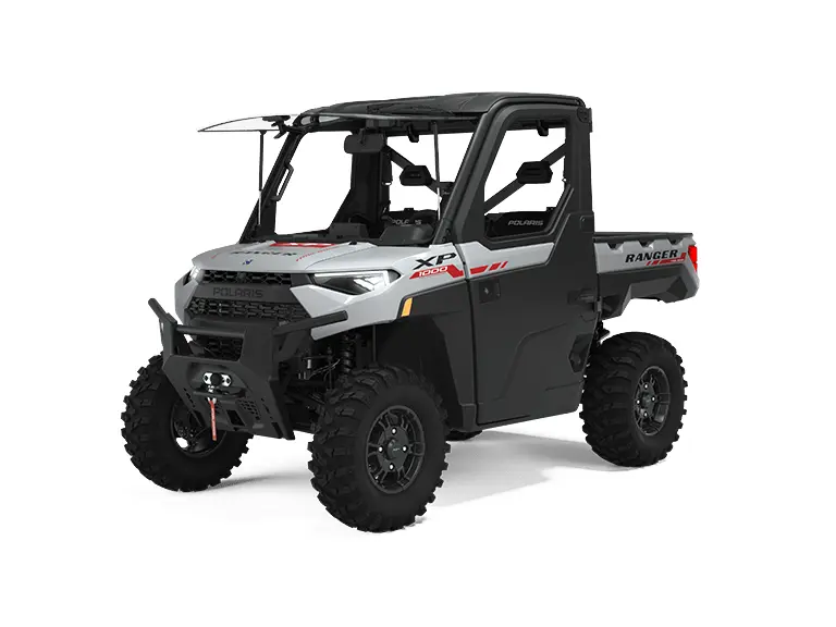 2023 Polaris RANGER XP 1000 NorthStar Edition Trail Boss Ghost White Metallic With Performance Red Accents - Ride Command Package
