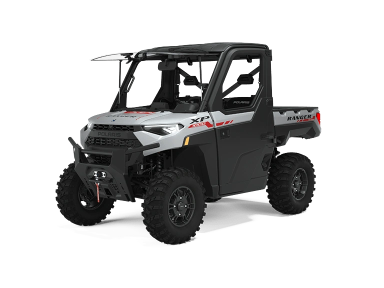 2023 Polaris RANGER XP 1000 NorthStar Edition Trail Boss RANGER XP 1000 NorthStar Edition Trail Boss Ghost White Metallic With Performance Red Accents - Ride Command Package alt