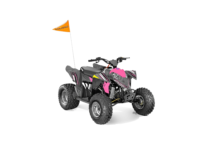 2023 Polaris Outlaw 110 EFI Outlaw 110 EFI Avalanche Gray/pink Power alt