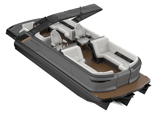 2023 Manitou Explore 24 Max Navigator With Trifold Bench Pearl Ice