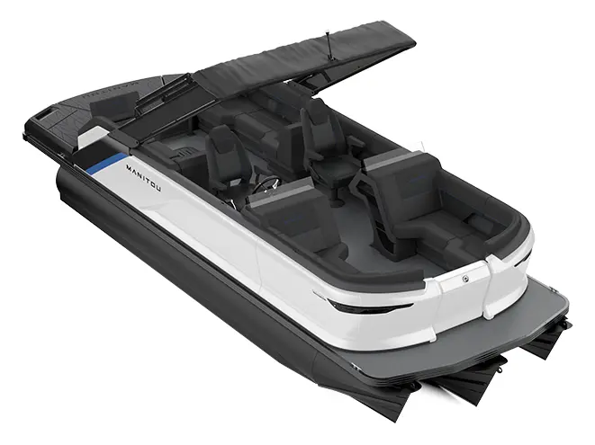 2023 Manitou Explore 22 Max Navigator With Trifold Bench Carbon Blue / Great White