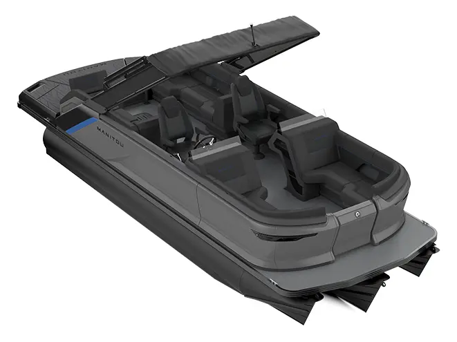 2023 Manitou Explore 22 Max Navigator With Trifold Bench Carbon Blue