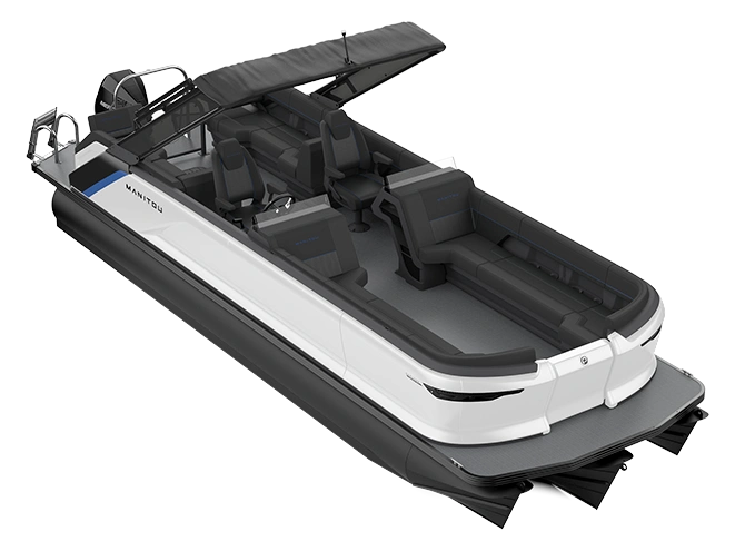 2023 Manitou Explore Explore 26 Navigator With Trifold Bench Carbon Blue / Great White alt