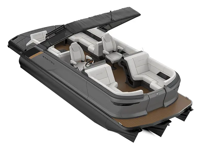 2023 Manitou Explore 22 Max Navigator With Trifold Bench Pearl Ice