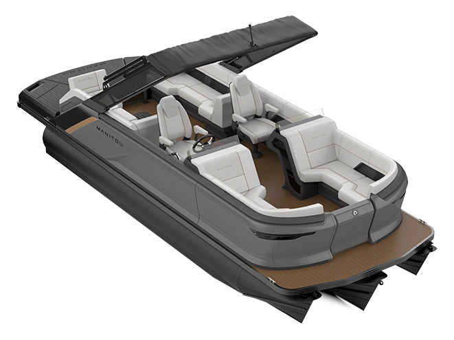 2023 Manitou Explore Explore 22 Max Navigator With Trifold Bench Pearl Ice alt