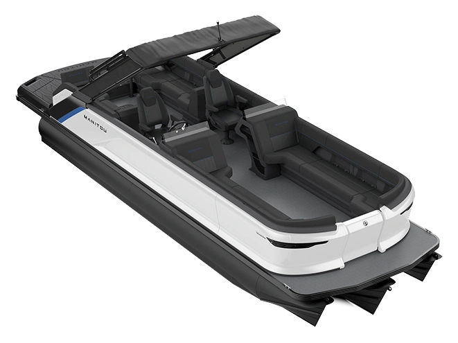 2023 Manitou Explore Explore 26 Max Navigator With Trifold Bench Carbon Blue / Great White alt