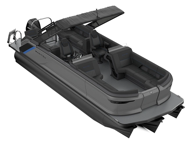 2023 Manitou Explore Explore 24 Navigator With Trifold Bench Carbon Blue alt