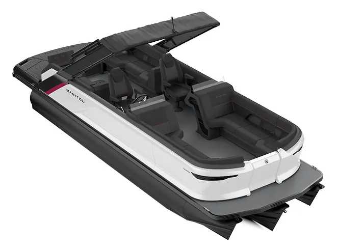 2023 Manitou Explore 24 Max Navigator With Trifold Bench Carbon Red / Great White