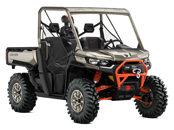 2023 Can-Am Defender Defender X MR Liquid Titanium & Magma Red HD10 alt
