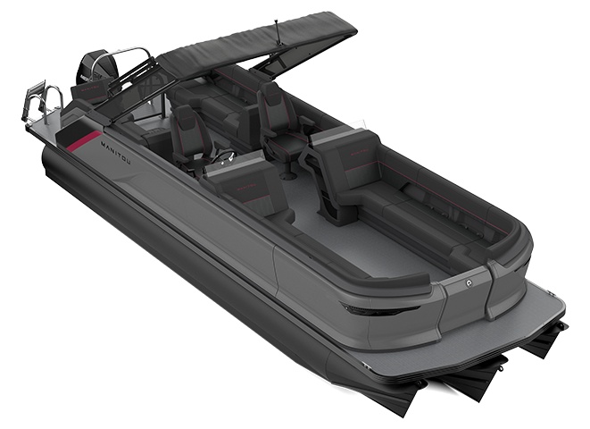2023 Manitou Explore 26 Navigator With Trifold Bench Carbon Red