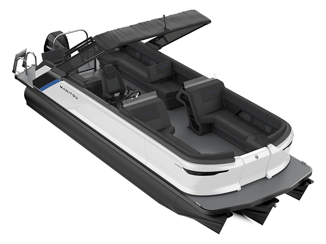 2023 Manitou Explore Explore 24 Switchback With Trifold Bench Carbon Blue / Great White alt