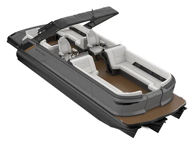 2023 Manitou Explore 26 Max Navigator With Trifold Bench Pearl Ice