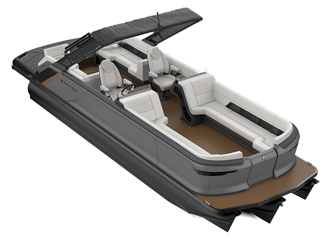 2023 Manitou Explore 26 Max Navigator With Trifold Bench Pearl Ice