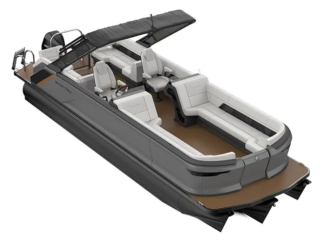 2023 Manitou Explore 26 Navigator With Trifold Bench Pearl Ice