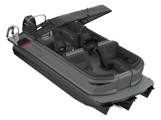 2023 Manitou Explore 22 Navigator With Trifold Bench Carbon Red