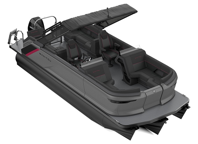 2023 Manitou Explore 22 Navigator With Trifold Bench Carbon Red
