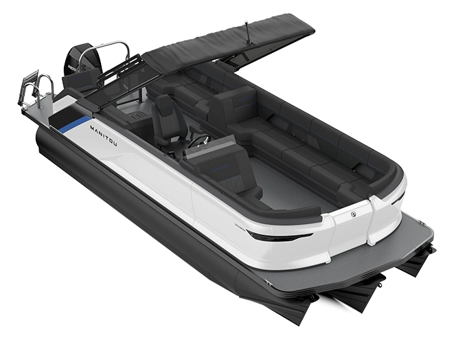 2023 Manitou Explore Explore 22 Bench Withtrifold Bench Carbon Blue / Great White alt