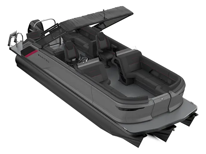 2023 Manitou Explore 24 Navigator With Trifold Bench Carbon Red
