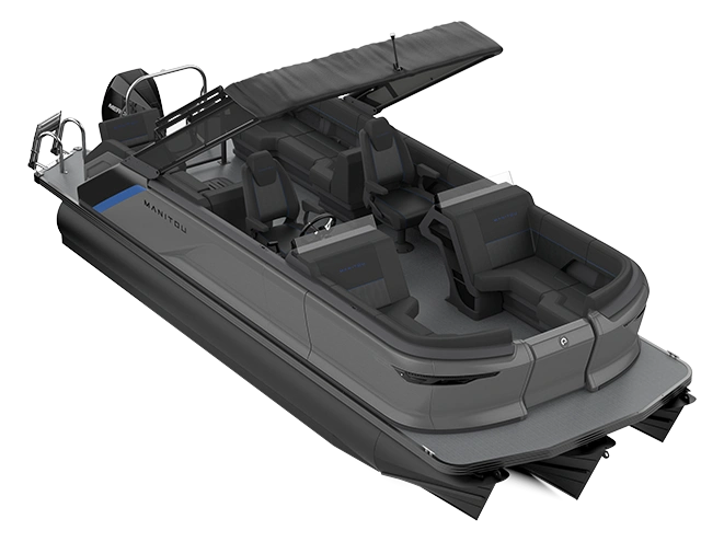 2023 Manitou Explore Explore 22 Navigator With Trifold Bench Carbon Blue alt