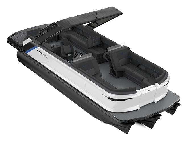 2023 Manitou Explore Explore 24 Max Switchback With Trifold Bench Carbon Blue / Great White alt