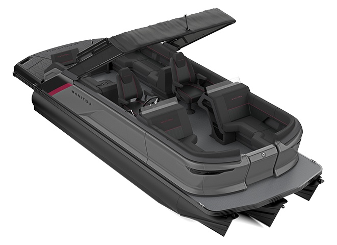 2023 Manitou Explore 22 Max Navigator With Trifold Bench Carbon Red